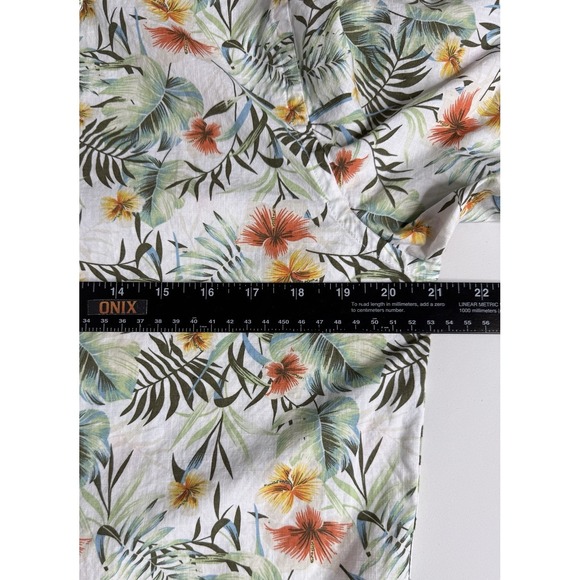 UNTUCKit Bosler Men's Medium White Floral Short Sleeve Slim Fit Button Up Shirt - Picture 9 of 10